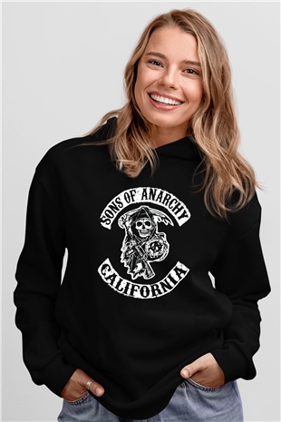Sons of Anarchy Siyah Unisex Hoodie