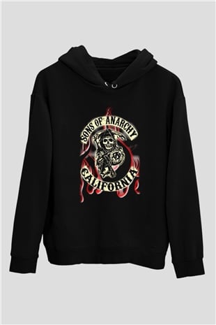 Sons of Anarchy Siyah Unisex Hoodie