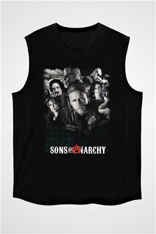 Sons of Anarchy Siyah Unisex Kolsuz Tişört