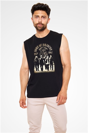 Sons of Anarchy Siyah Unisex Kolsuz Tişört