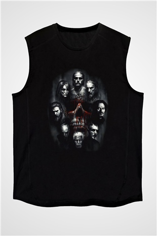 Sons of Anarchy Siyah Unisex Kolsuz Tişört