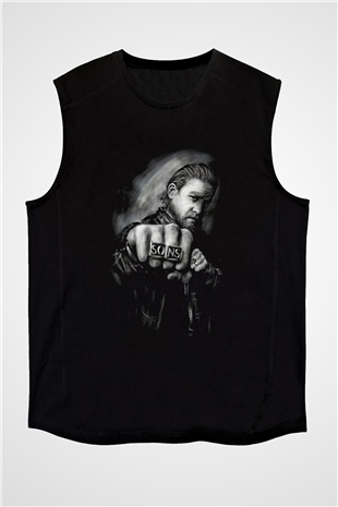 Sons of Anarchy Siyah Unisex Kolsuz Tişört