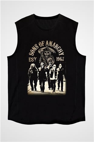 Sons of Anarchy Siyah Unisex Kolsuz Tişört
