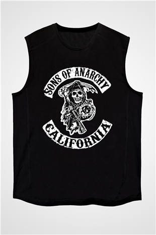 Sons of Anarchy Siyah Unisex Kolsuz Tişört