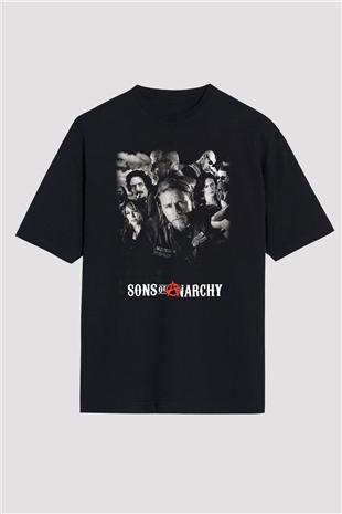 Sons of Anarchy Siyah Unisex Oversize Tişört T-Shirt