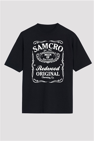 Sons of Anarchy Siyah Unisex Oversize Tişört T-Shirt