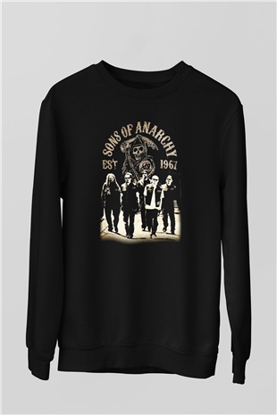 Sons of Anarchy Siyah Unisex Sweatshirt