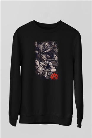 Sons of Anarchy Siyah Unisex Sweatshirt
