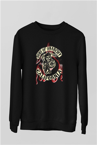 Sons of Anarchy Siyah Unisex Sweatshirt