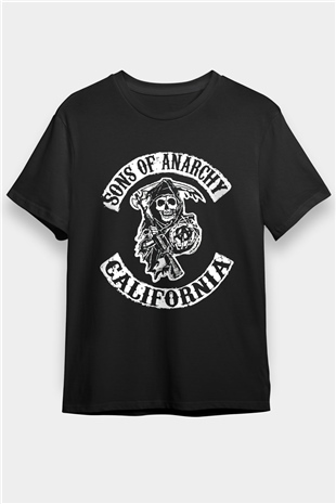 Sons of Anarchy Siyah Unisex Tişört T-Shirt