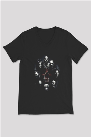 Sons of Anarchy Siyah Unisex V Yaka Tişört T-Shirt