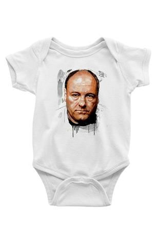 Sopranos Baskılı Beyaz Unisex Bebek Body - Zıbın
