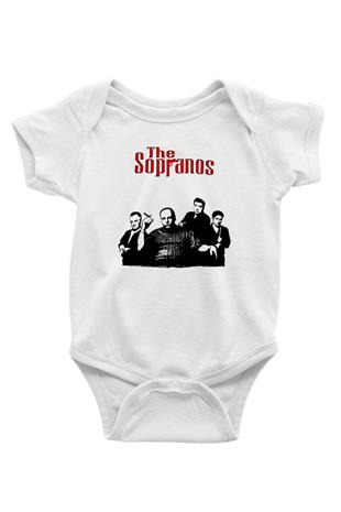 Sopranos Baskılı Beyaz Unisex Bebek Body - Zıbın