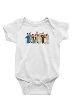 Sopranos Baskılı Beyaz Unisex Bebek Body - Zıbın