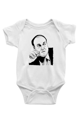 Sopranos Baskılı Beyaz Unisex Bebek Body - Zıbın
