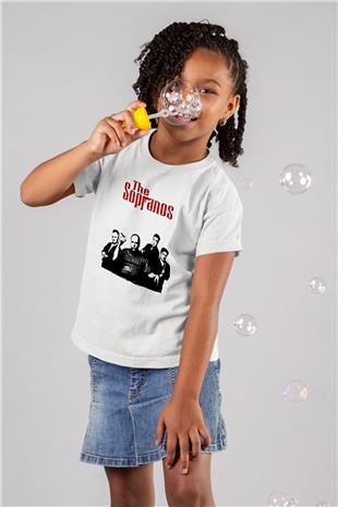 Sopranos Baskılı Beyaz Unisex Beyaz Çocuk Tişört - Tshirt