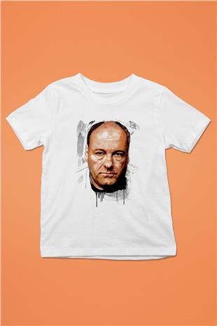 Sopranos Baskılı Beyaz Unisex Beyaz Çocuk Tişört - Tshirt