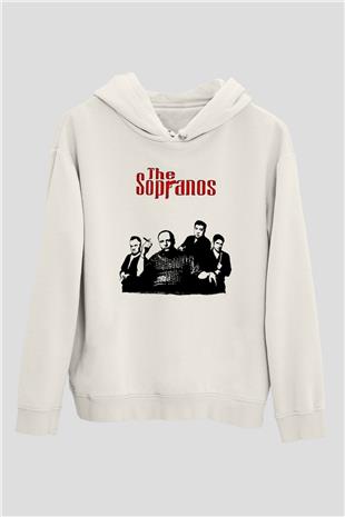 Sopranos Baskılı Beyaz Unisex Hoodie