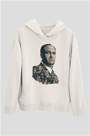 Sopranos Baskılı Beyaz Unisex Hoodie