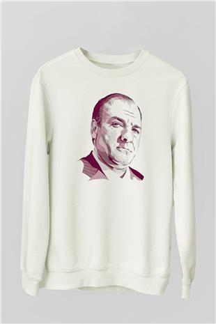 Sopranos Baskılı Beyaz Unisex Sweatshirt