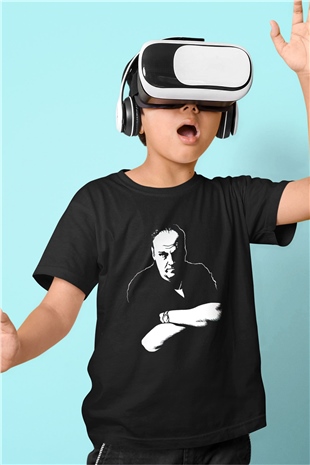 Sopranos Baskılı Unisex Siyah Çocuk Tişört - Tshirt