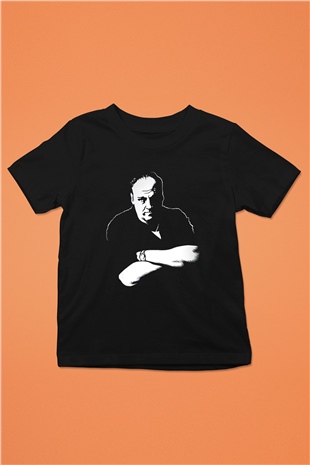 Sopranos Baskılı Unisex Siyah Çocuk Tişört - Tshirt