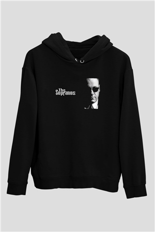 Sopranos Baskılı Unisex Siyah Hoodie