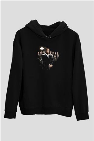 Sopranos Baskılı Unisex Siyah Hoodie