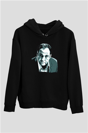 Sopranos Baskılı Unisex Siyah Hoodie