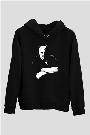 Sopranos Baskılı Unisex Siyah Hoodie