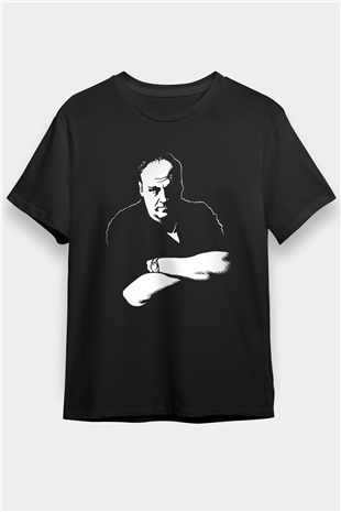 Sopranos Baskılı Unisex Siyah Tişört - Tshirt