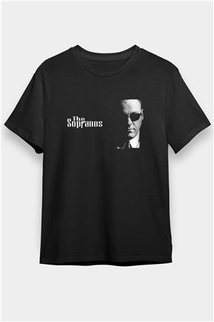 Sopranos Baskılı Unisex Siyah Tişört - Tshirt