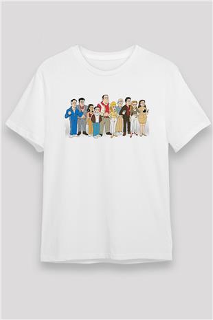 Sopranos Unisex Baskılı Beyaz Tişört - Tshirt