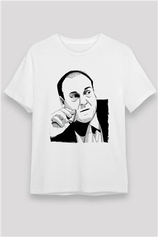 Sopranos Unisex Baskılı Beyaz Tişört - Tshirt