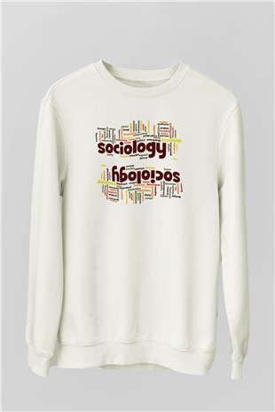Sosyolog Beyaz Unisex Sweatshirt