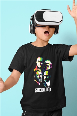 Sosyolog Siyah Unisex Çocuk Tişört