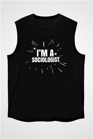 Sosyolog Siyah Unisex Kolsuz Tişört