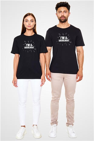 Sosyolog Siyah Unisex Tişört T-Shirt - TişörtFabrikası