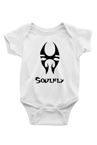 Soulfly Baskılı Beyaz Unisex Bebek Body - Zıbın