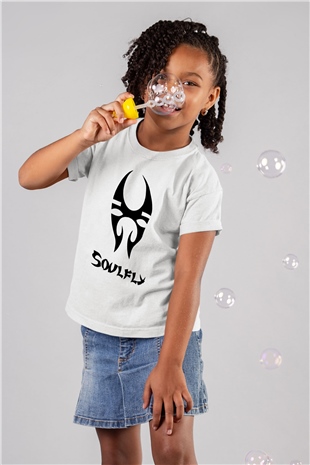 Soulfly Baskılı Beyaz Unisex Çocuk Tişört