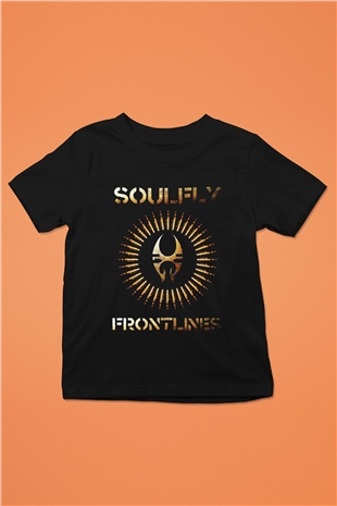 Soulfly Baskılı Siyah Unisex Çocuk Tişört