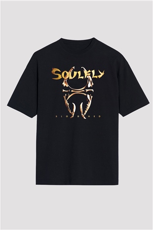 Soulfly Siyah Unisex Oversize Tişört T-Shirt