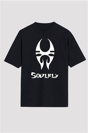 Soulfly Siyah Unisex Oversize Tişört T-Shirt