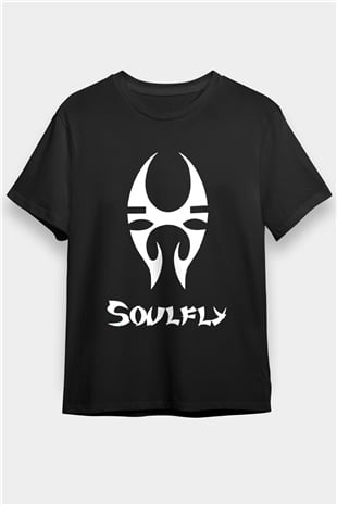 Soulfly Siyah Unisex Tişört T-Shirt - Tişört Fabrikası
