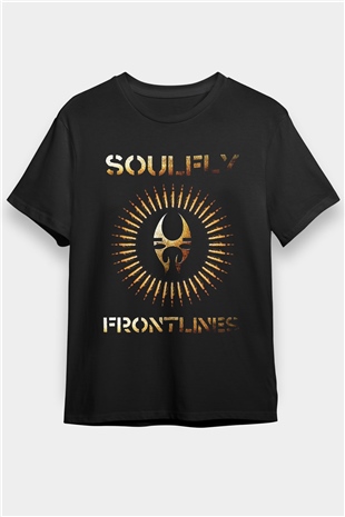 Soulfly Siyah Unisex Tişört T-Shirt - Tişört Fabrikası