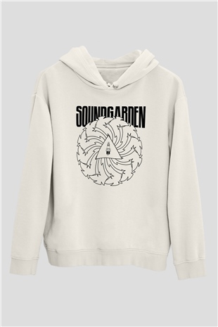 Soundgarden Beyaz Unisex Kapşonlu Sweatshirt