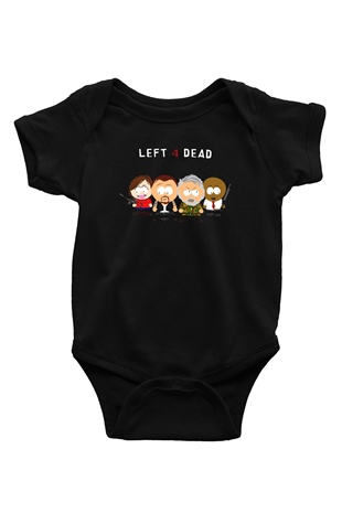 South Park Baskılı Siyah Bebek Body - Zıbın