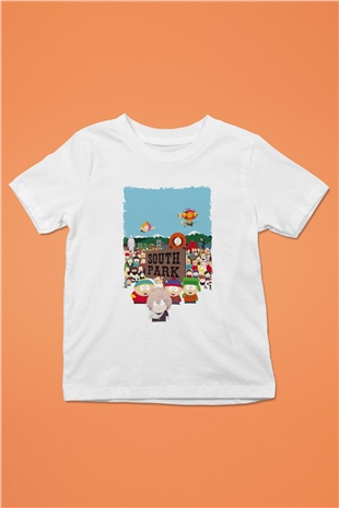 South Park Beyaz Unisex Çocuk Tişört