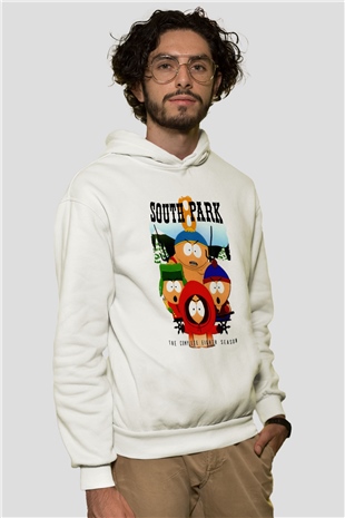 South Park Beyaz Unisex Hoodie