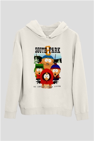 South Park Beyaz Unisex Hoodie